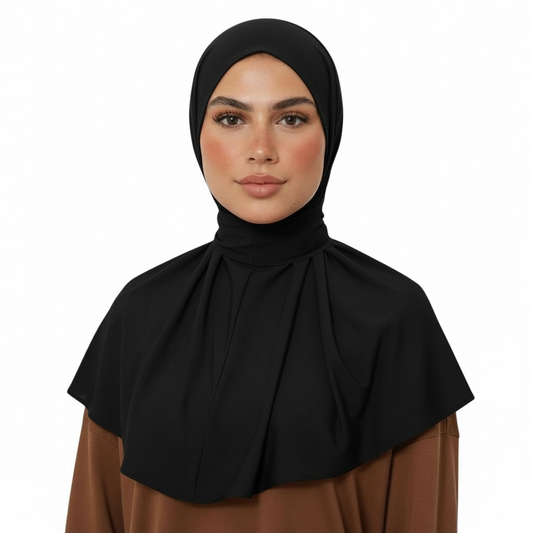 INSTANT HIJAB JERSEY BAMBOO LUXE - BLACK