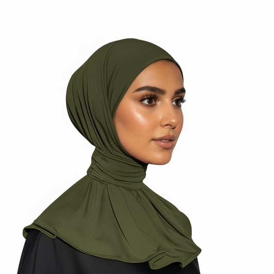 ADJUSTABLE INSTANT HIJAB- KAKI