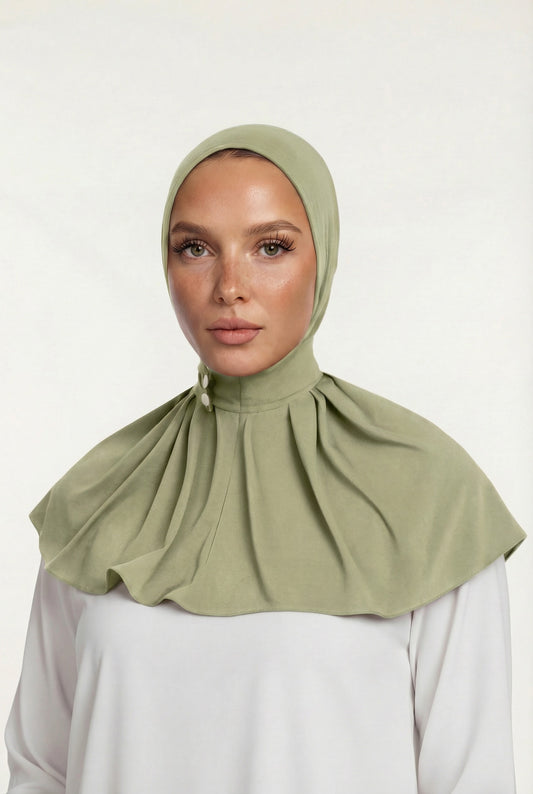 ADJUSTABLE INSTANT HIJAB- SAGE GREEN