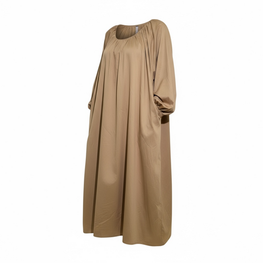 COTTON MAXI DRESS - CANEL