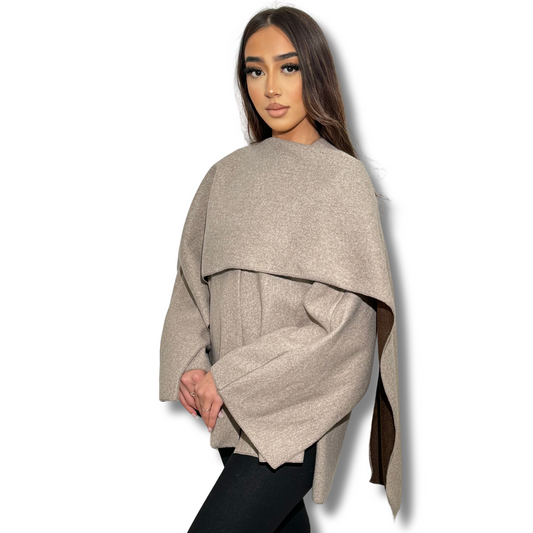 Trendy cape - TAUPE