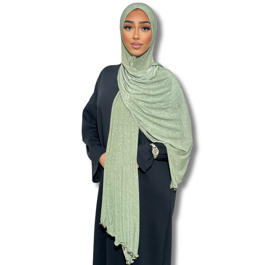 Jersey premium air hijab - GREEN