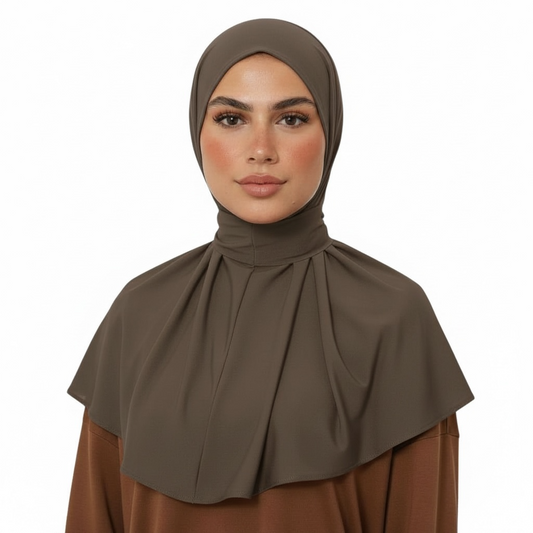 INSTANT HIJAB JERSEY BAMBOO LUXE - TAUPE