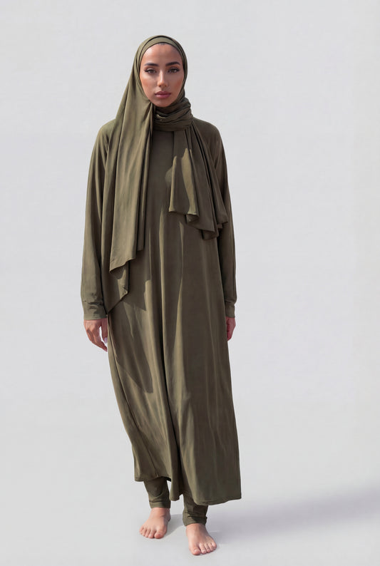 BURKINI LONG (5 pieces) - KHAKI