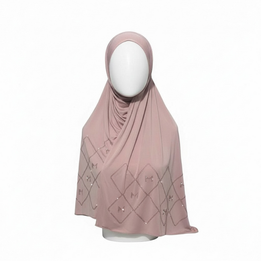 JERSEY LIQUID STRASS - PINK