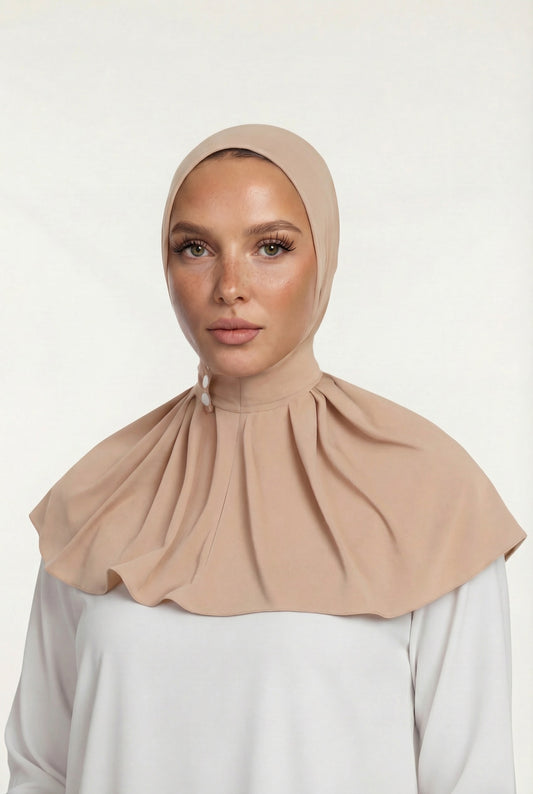 ADJUSTABLE INSTANT HIJAB- PINKY BEIGE
