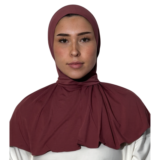 INSTANT HIJAB JERSEY BAMBOO LUXE - FRAMBOISE