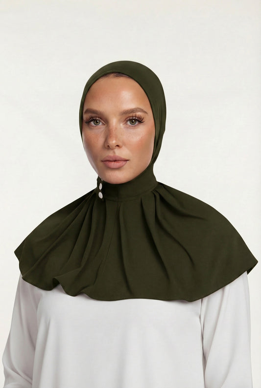 ADJUSTABLE INSTANT HIJAB- KAKI