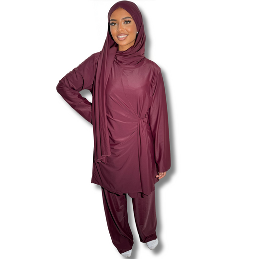 Burkini 3 pieces - BURGUNDY