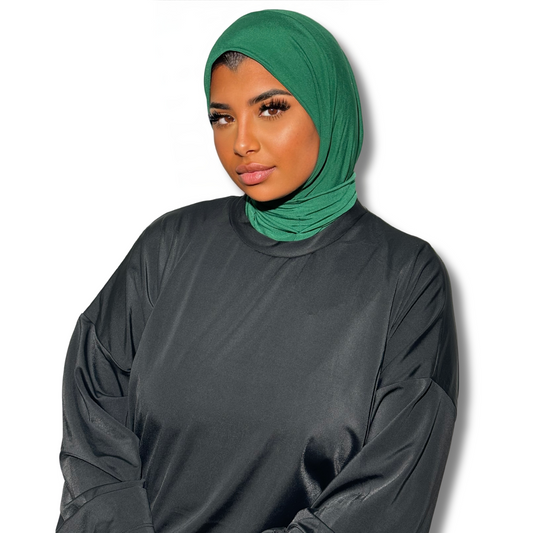 PRESS ON HIJAB - GREEN
