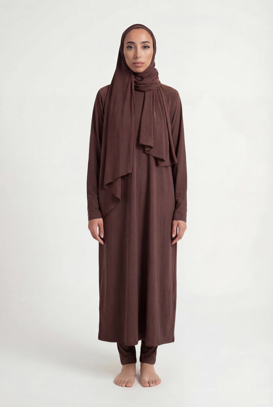 BURKINI LONG (5 pieces) - BROWN
