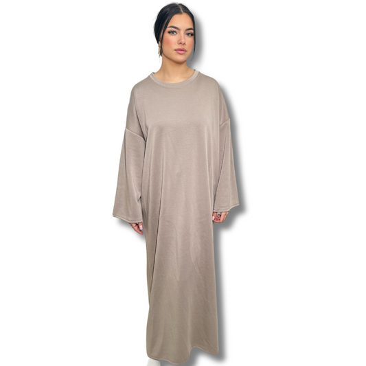 Long comfy dress- TAUPE