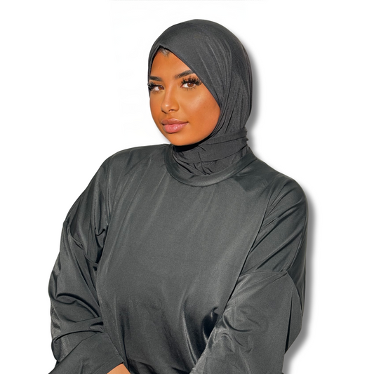 PRESS ON HIJAB - BLACK