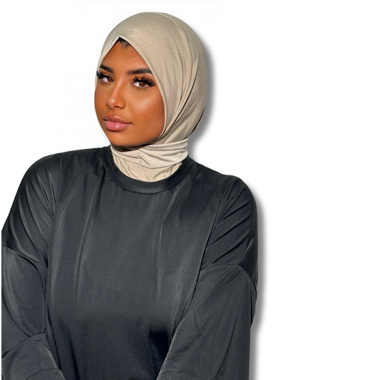 PRESS ON HIJAB - BEIGE