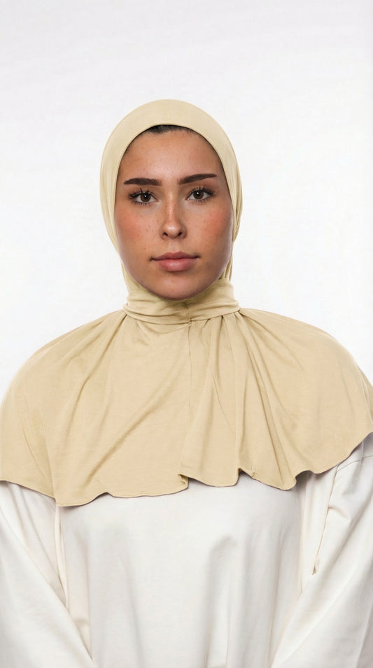 HIJAB INSTANTANÉ EN JERSEY BAMBOU LUXE - JAUNE