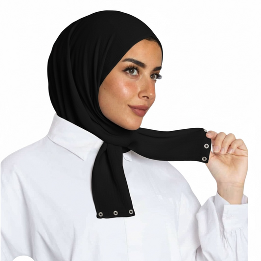 INSTANT HIJAB JERSEY BAMBOO - BLACK
