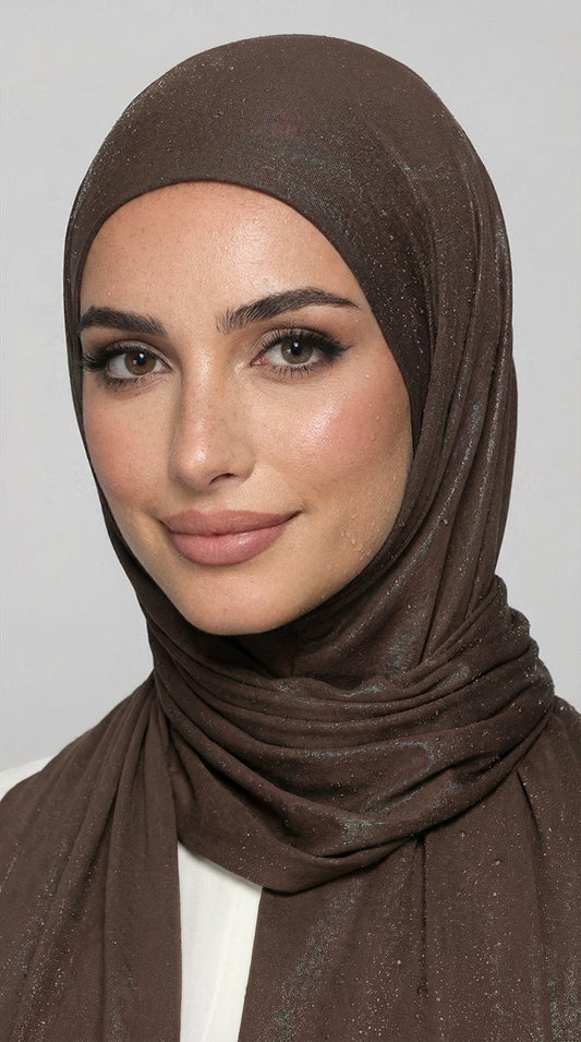 SLIP-ON SWIMMING HIJAB - BROWN