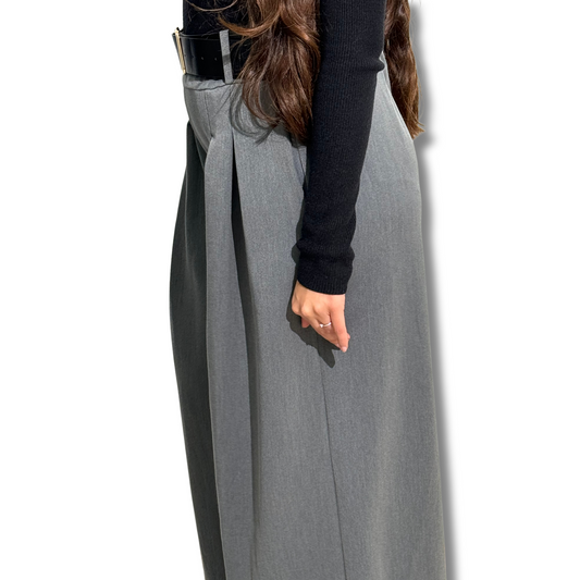 Oversized clip-on trousers - GREY