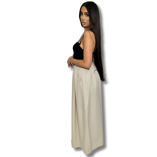 Long puffy skirt - BEIGE