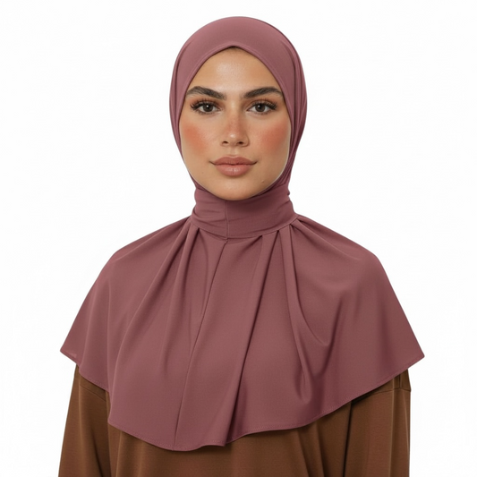 INSTANT HIJAB JERSEY BAMBOO LUXE - MAUVE TAUPE