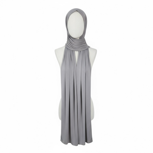 JERSEY LIQUID SCARF - LIGHT GREY