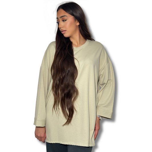 Long Tee shirt - BEIGE
