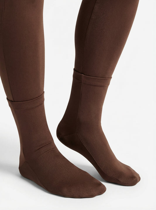BATH SOCKS - BROWN