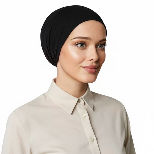Cotton hijab cap - BLACK