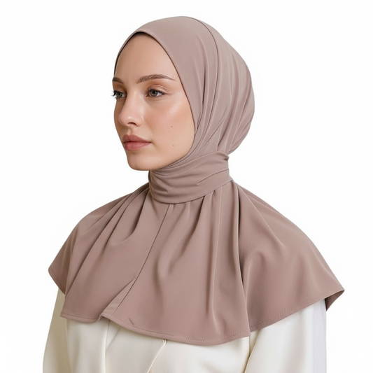 INSTANT HIJAB JERSEY BAMBOO - PINKY TAUPE
