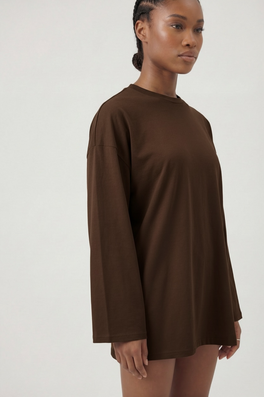 Tee-shirt long - MARRON