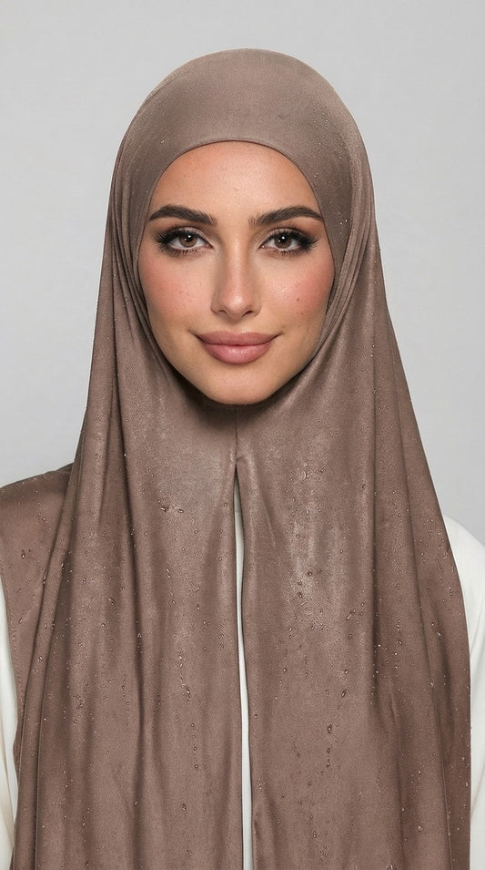 SLIP-ON SWIMMING HIJAB - TAUPE